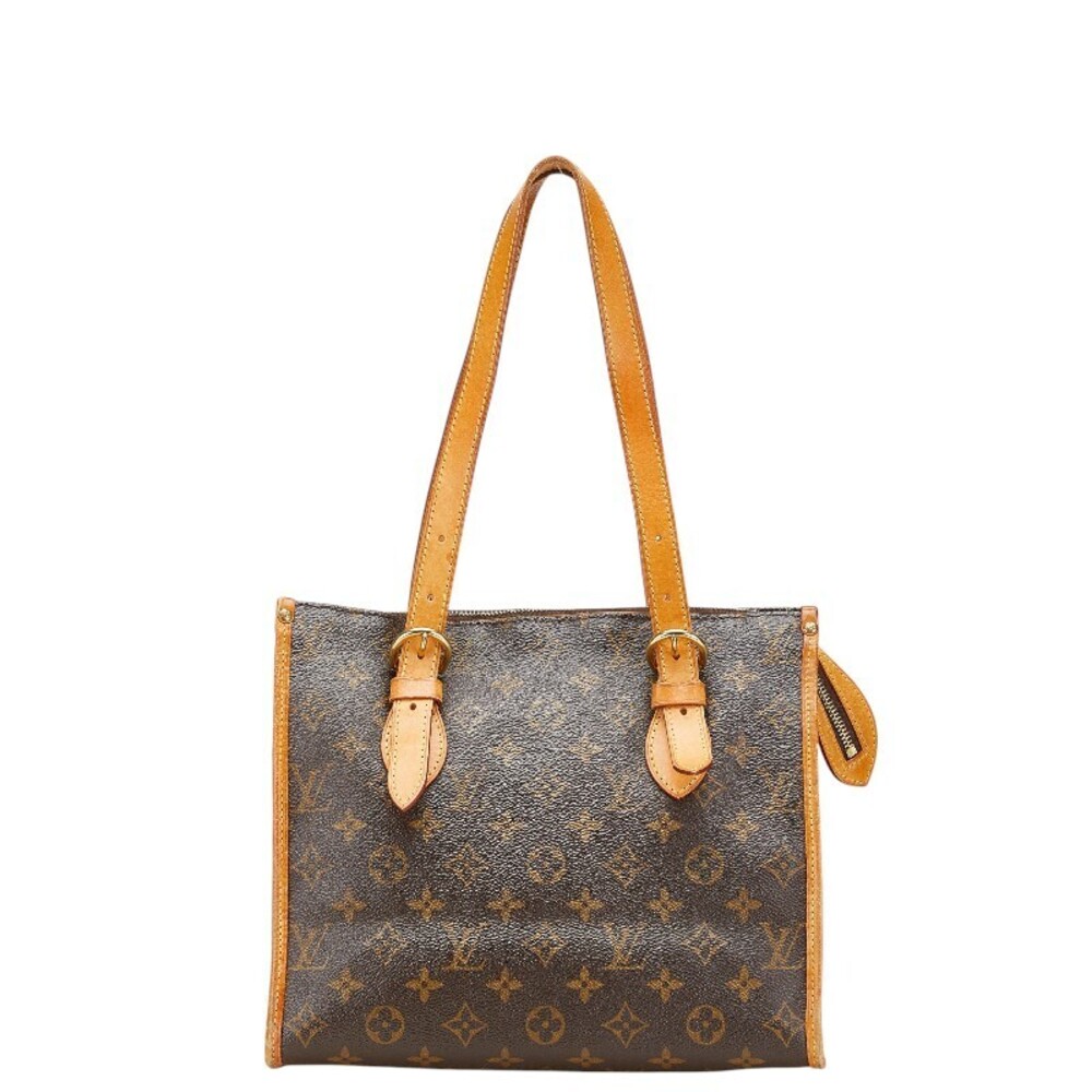 Louis Vuitton Monogram Popincourt Hobo Shoulder Tote Bag Brown Leather